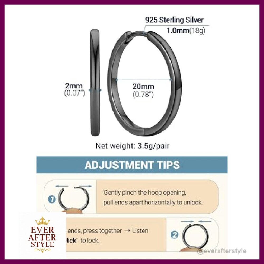 Hypoallergenic Hoop Earrings Stackable Minimal Ch… - image 7